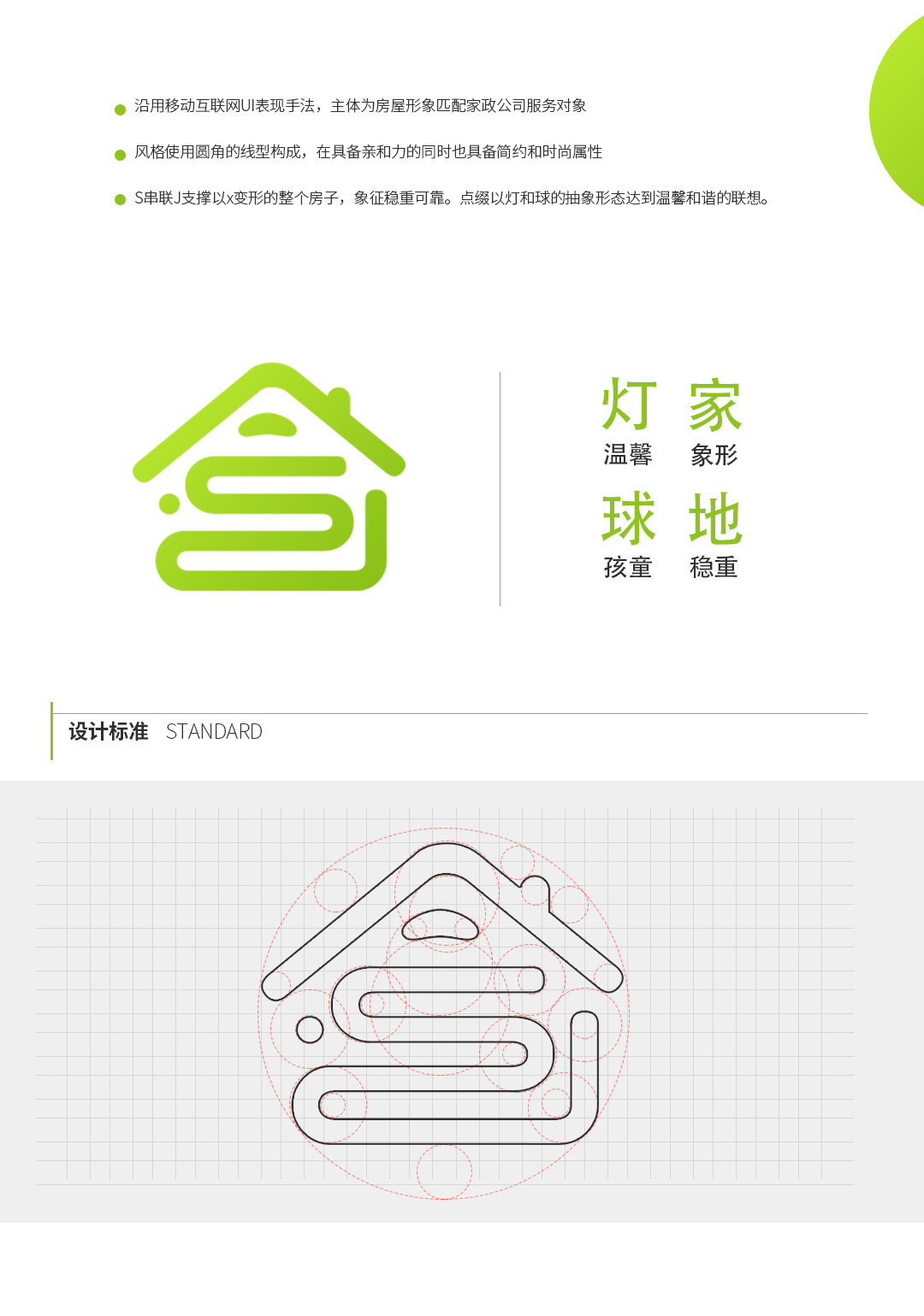 微家政服务公司LOGO设计与部分平面应用展示VIS设计服务